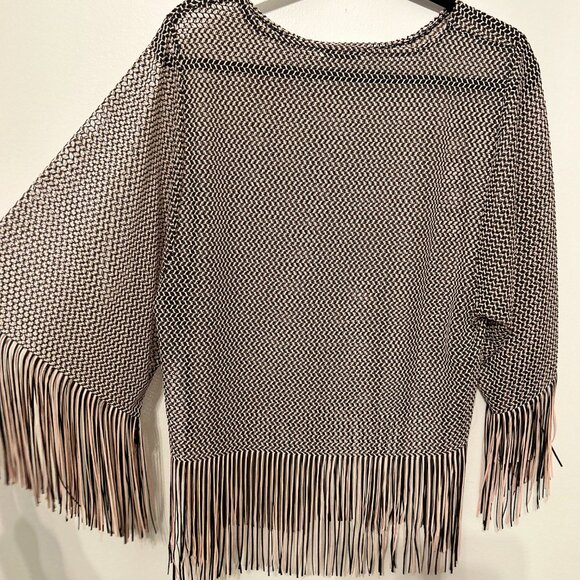 Zara Boho Fringe Kimono Top (One Size) - Picture 2 of 2